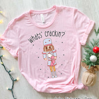 Monogram Bougie What's Crackin Nutcracker Christmas Tee or Sweatshirt