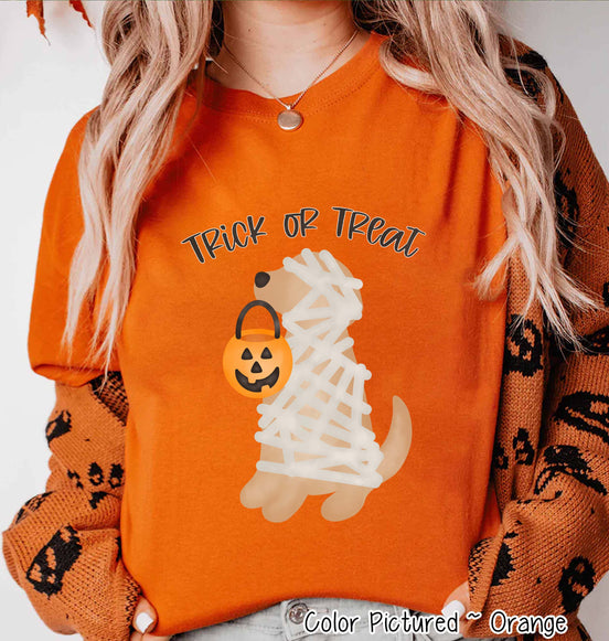 Yellow Lab Mummy Dog Lover Halloween Tee