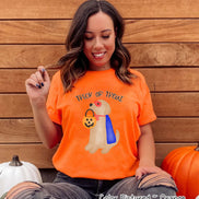 Yellow Lab Hero Dog Lover Halloween Tee