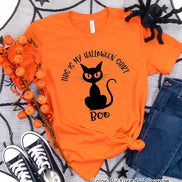 Black Cat Boo This Is My Halloween Shirt Halloween Tee