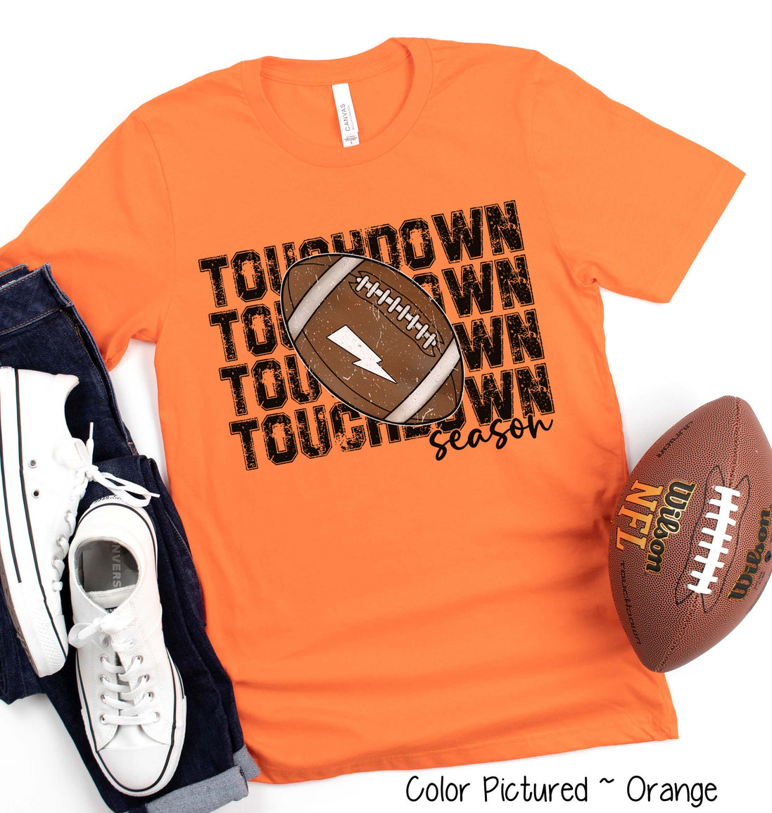 Retro Touchdown Season Football Game Day Tee