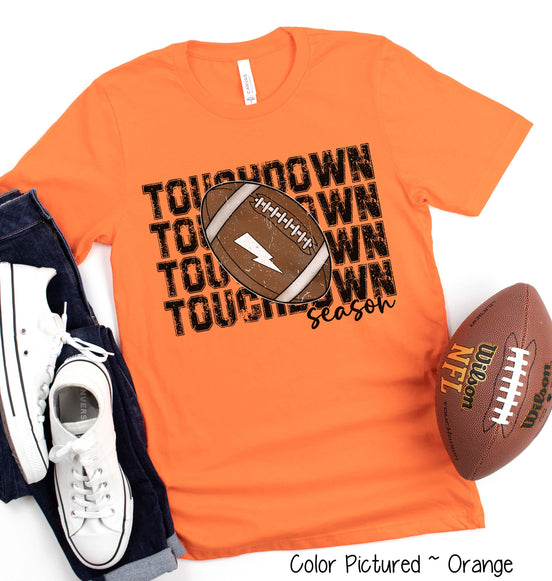 Retro Touchdown Season Football Game Day Tee