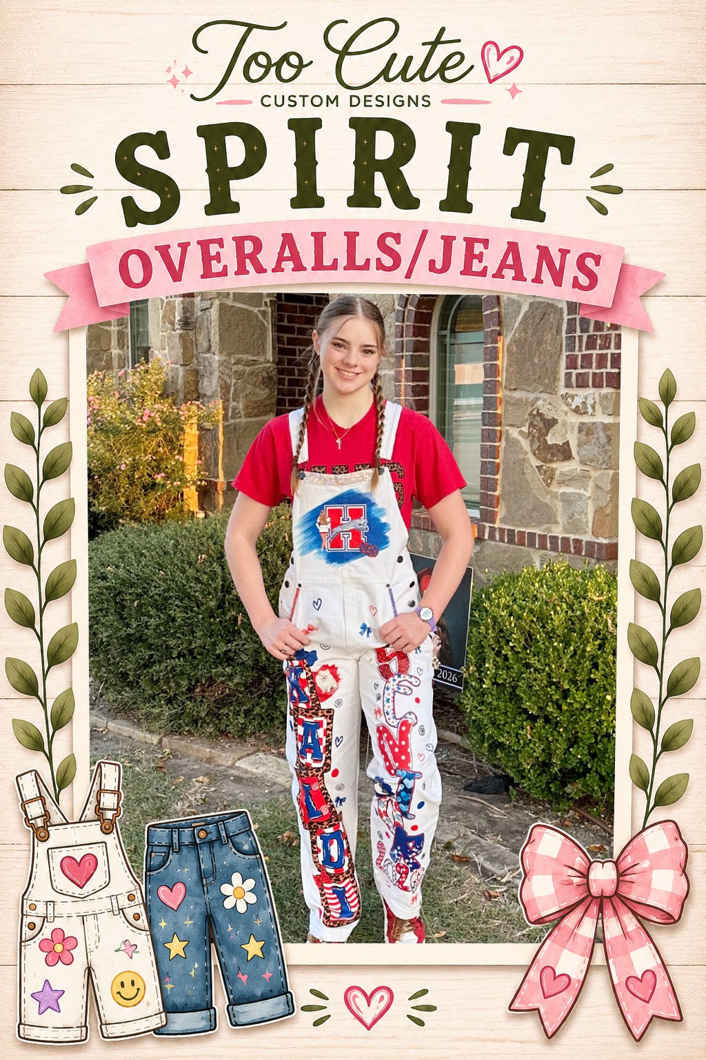👖✨ Custom Spirit Overalls & Jeans Decoration