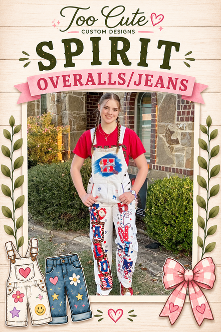 👖✨ Custom Spirit Overalls & Jeans Decoration