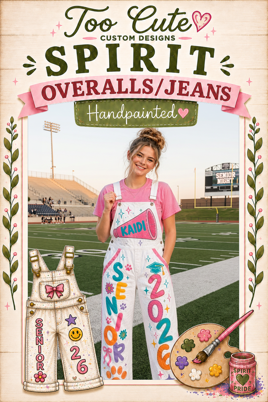 🎨 Custom Hand-Painted Spirit Overalls & Jeans