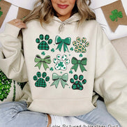 Coquette Paw And Bows St Patricks Day Tee or Sweatshirt