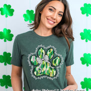 Coquette Paw St Patricks Day Tee or Sweatshirt