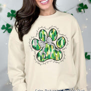 Coquette Paw St Patricks Day Tee or Sweatshirt