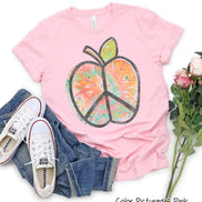 Tie Dye Peace Apple Back to School Tee