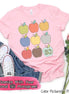 Monogram Apple Grid Back To School Student and Teacher Tee