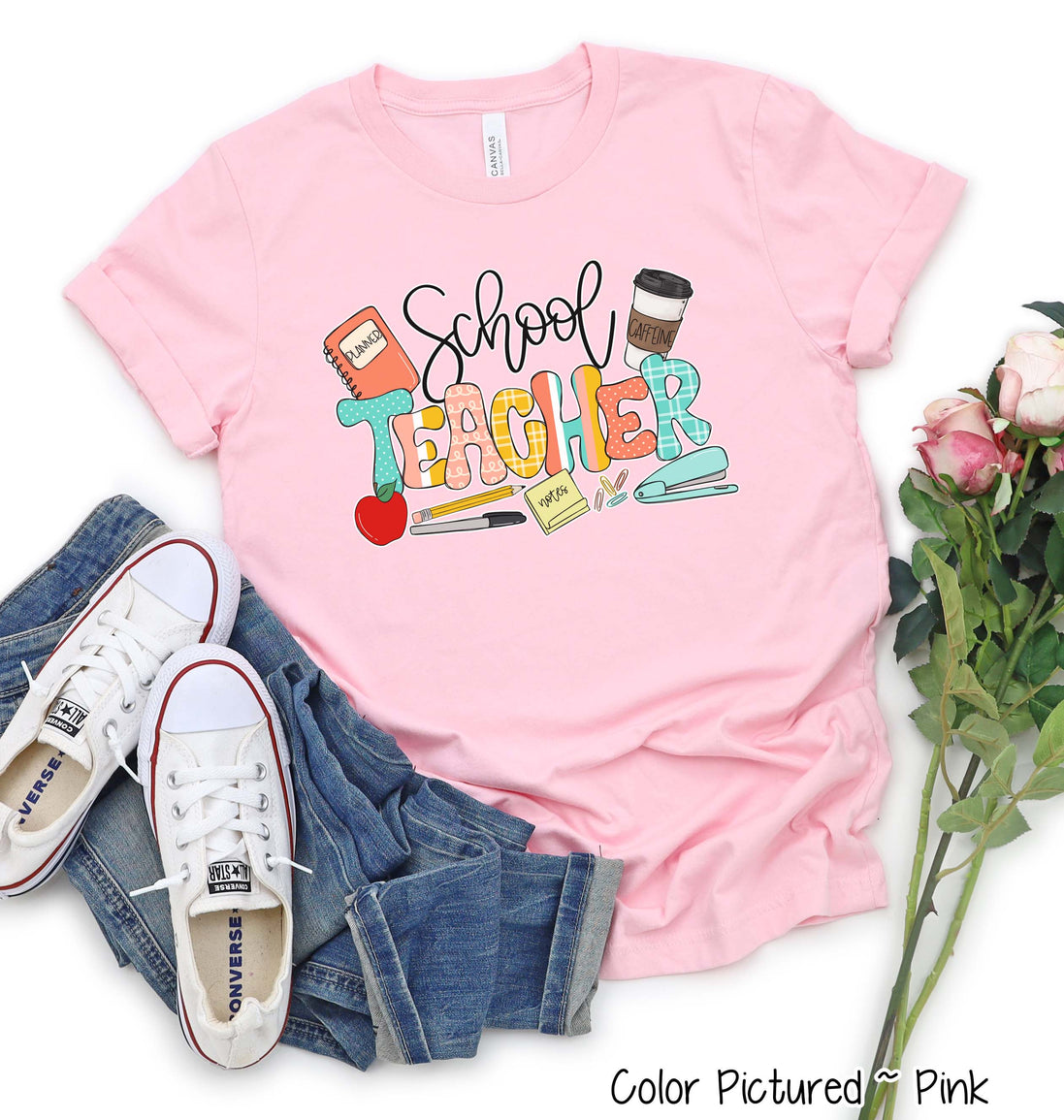 School Teacher Cute Doodle Icon Tee