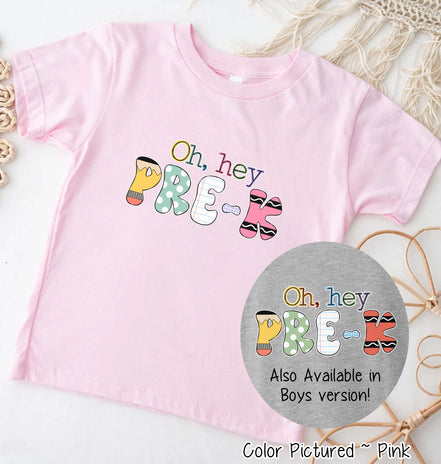 Hey Pre-K Back to School Tee
