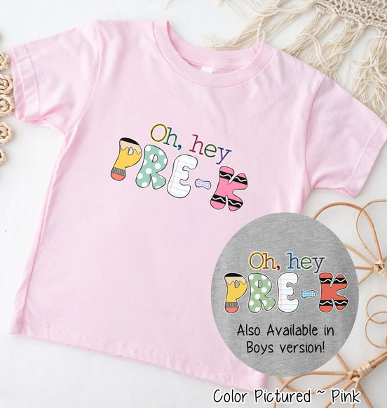 Hey Pre-K Back to School Tee