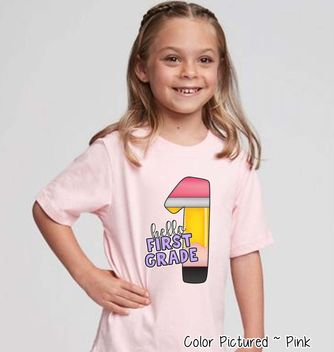 Hello Grade Pencil Back to School Student and Teacher Tee