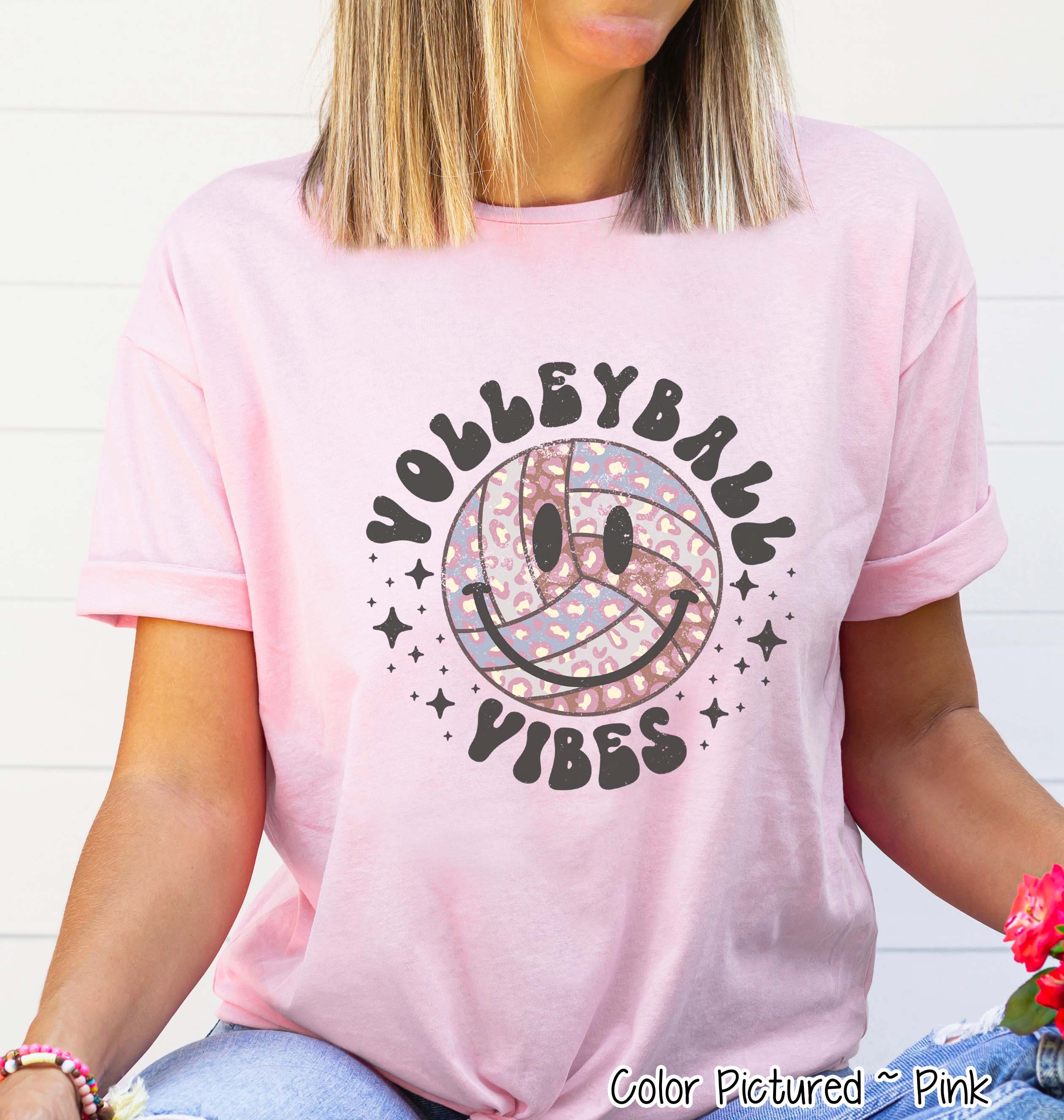 Volleyball Smile Retro Vibes Tee
