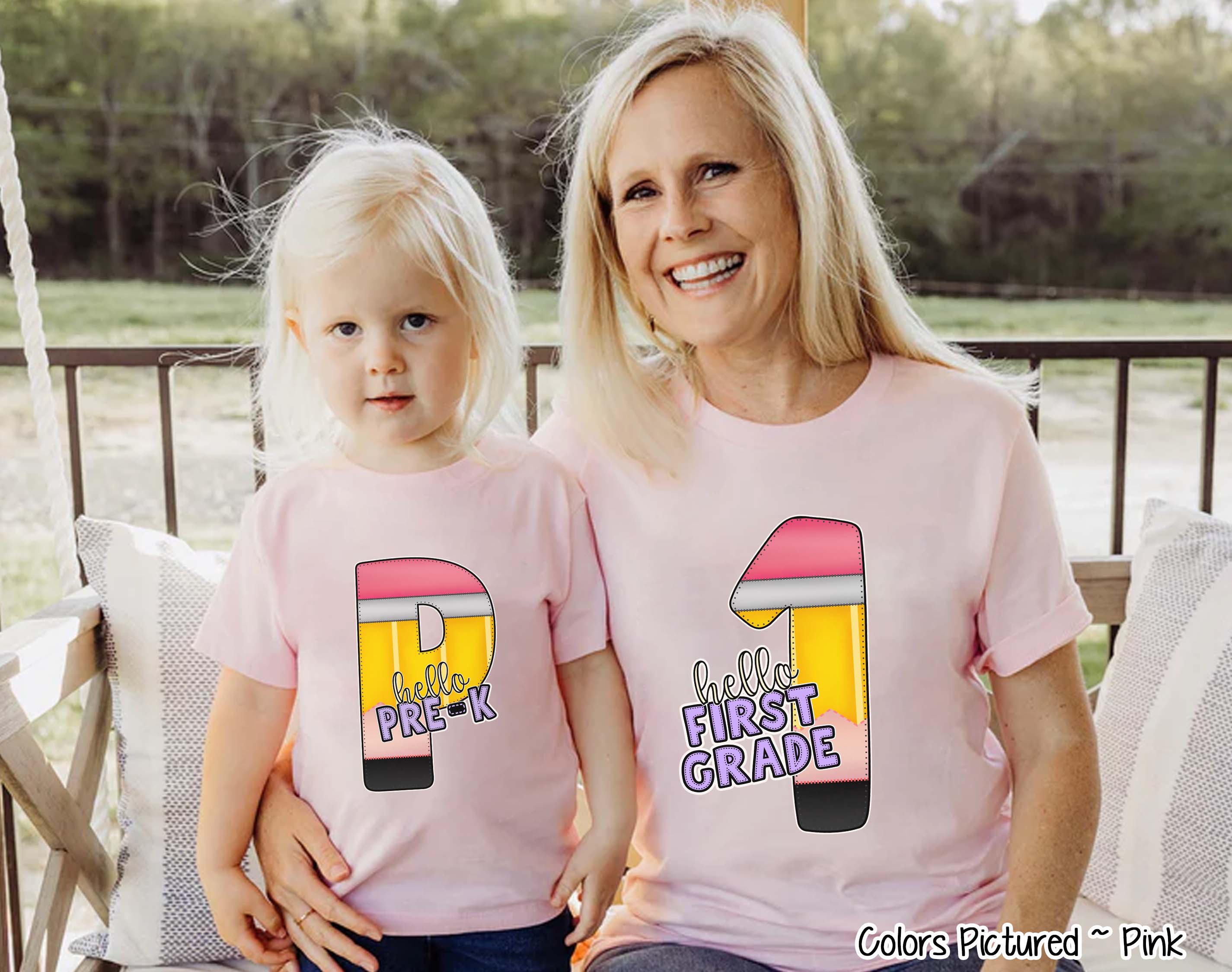 Hello Grade Pencil Back to School Student and Teacher Tee