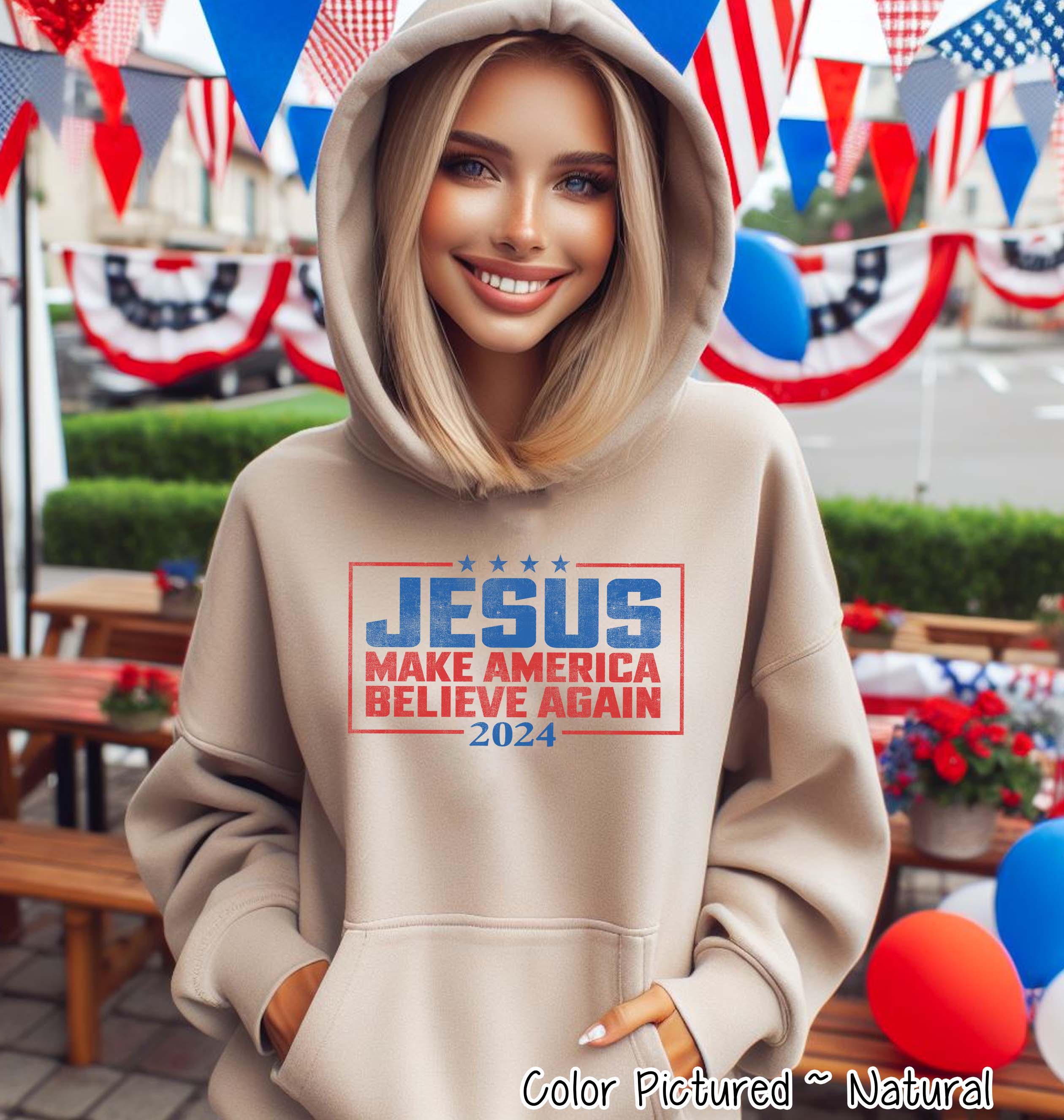 Jesus Make America Believe Again Election Tee or Sweatshirt