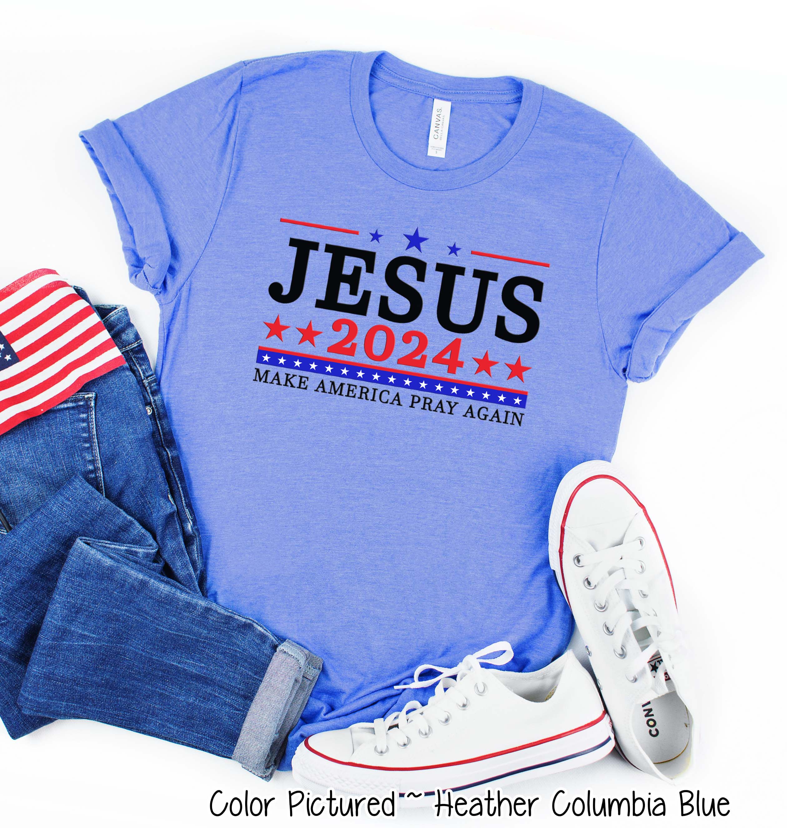 Jesus 2024 Make America Pray Again Election Tee or Sweatshirt
