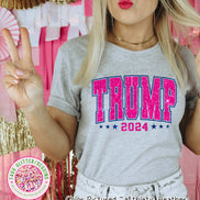 Faux Glitter Trump 2024 Political Tee and Sweatshirt