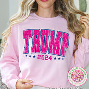 Faux Glitter Trump 2024 Political Tee and Sweatshirt