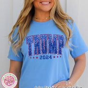 Faux Sequins Trump 2024 Political Tee and Sweatshirt