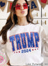 Faux Sequins Trump 2024 Political Tee and Sweatshirt