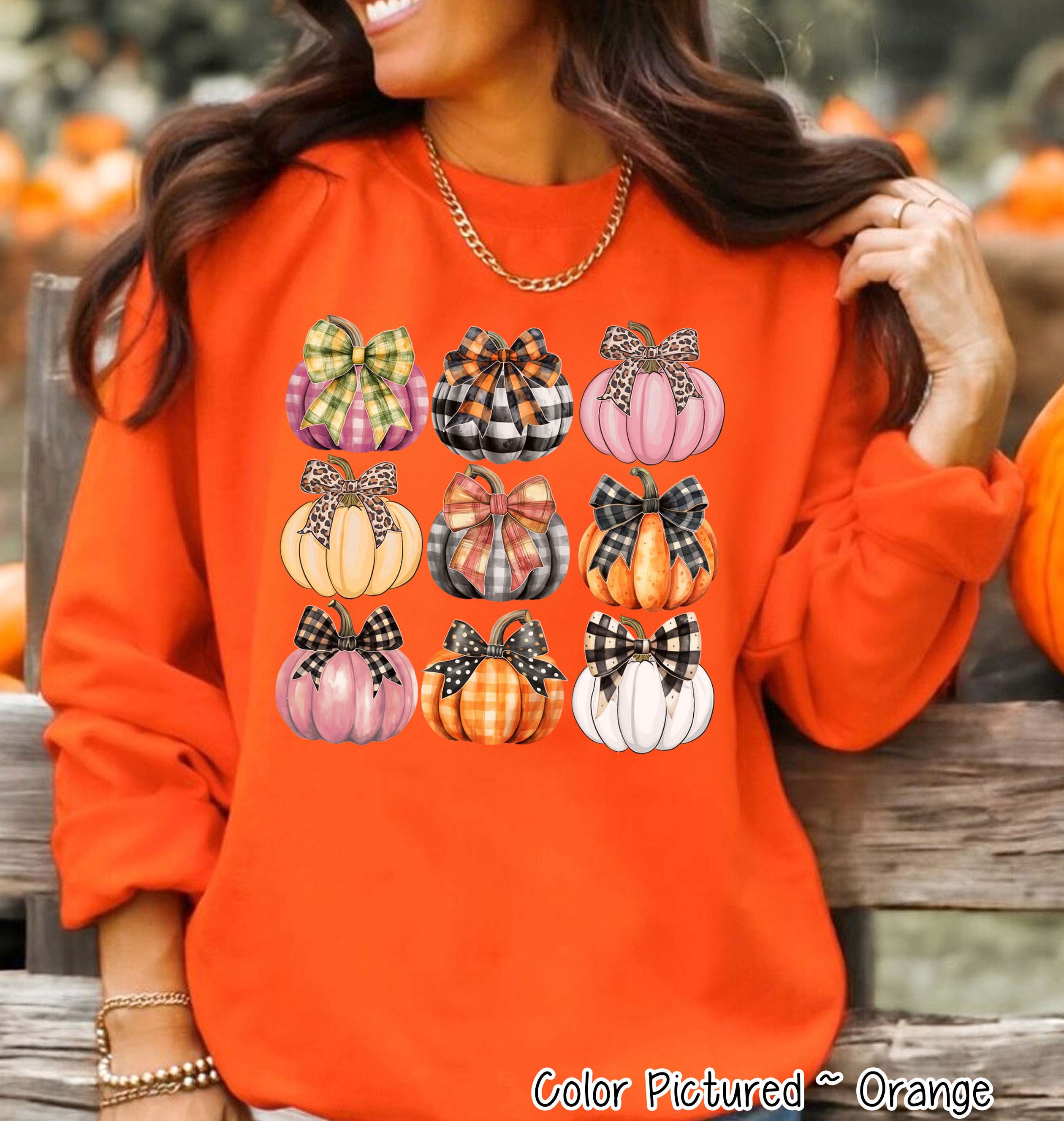 Coquette Pumpkins Fall Sweatshirt or Tee