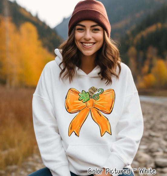 Coquette Pumpkin Bow Fall  Sweatshirt or Tee