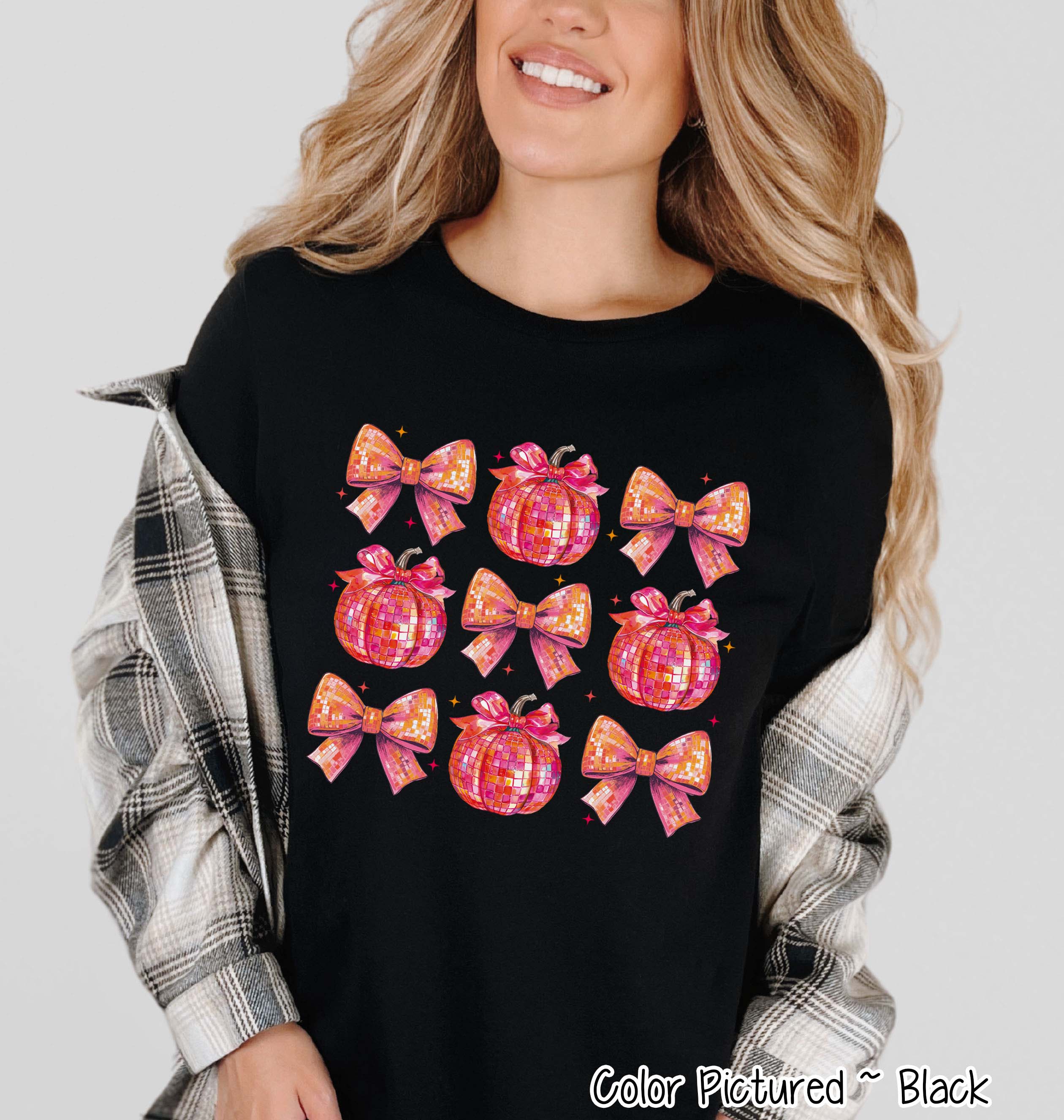 Disco Coquette Pumpkins Fall Sweatshirt or Tee