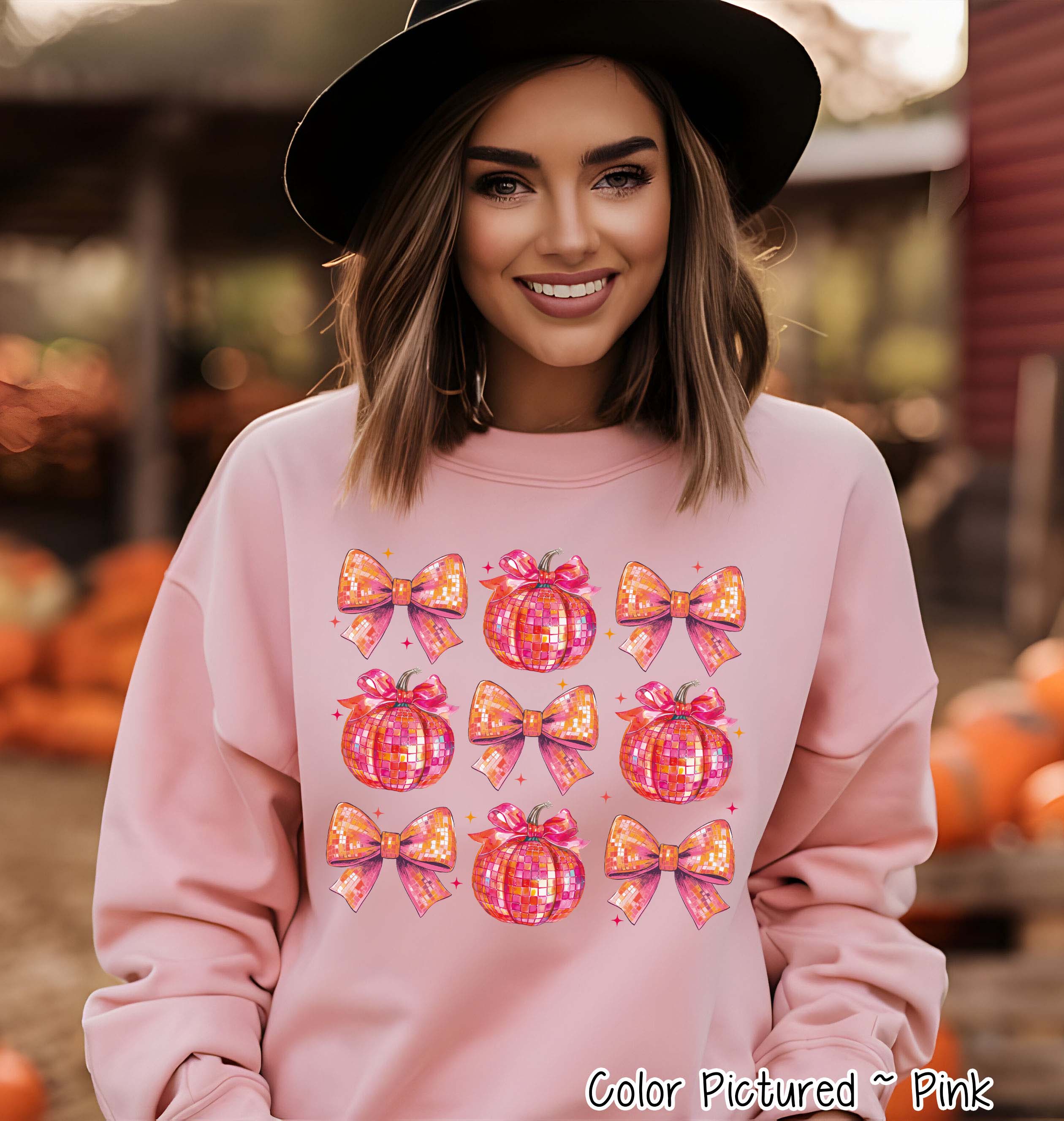 Disco Coquette Pumpkins Fall Sweatshirt or Tee