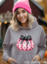 Preppy Coquette Pink Dot Pumpkin Fall Sweatshirt or Tee