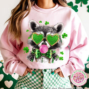 Racoon St Patricks Day Tee or Sweatshirt