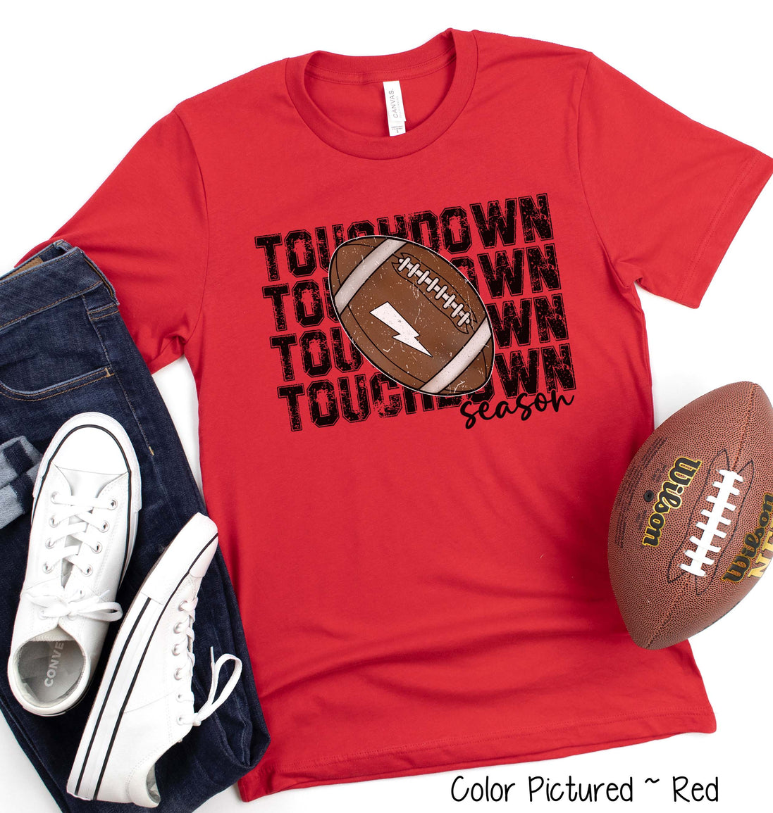 Retro Touchdown Season Football Game Day Tee