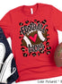 Leopard Football Mom with Heart Tee