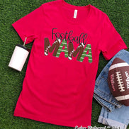 Football Mama Doodle Letters Game Day Tee