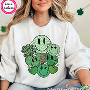 Retro Smiles St Patricks Day Tee or Sweatshirt