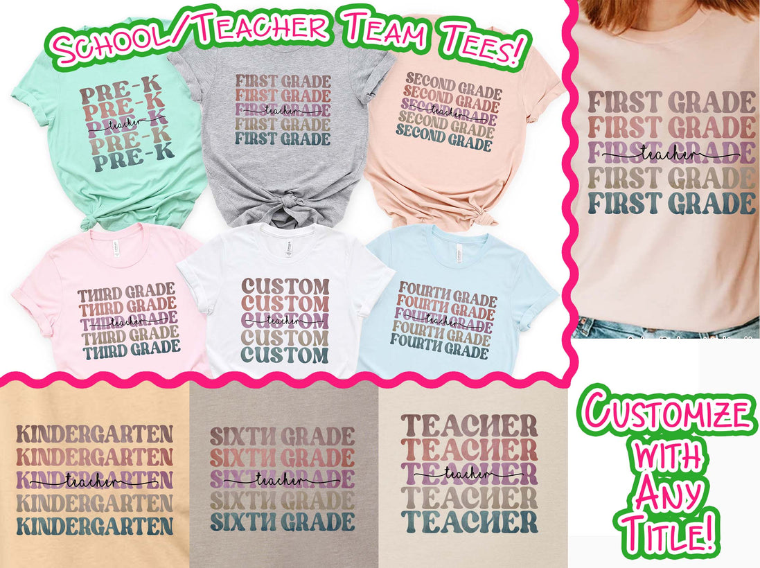 Custom Retro Mirror School Teacher Grade Tee