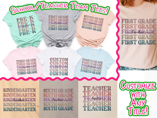 Custom Retro Mirror School Teacher Grade Tee