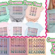 Custom Retro Mirror School Teacher Subject Tee