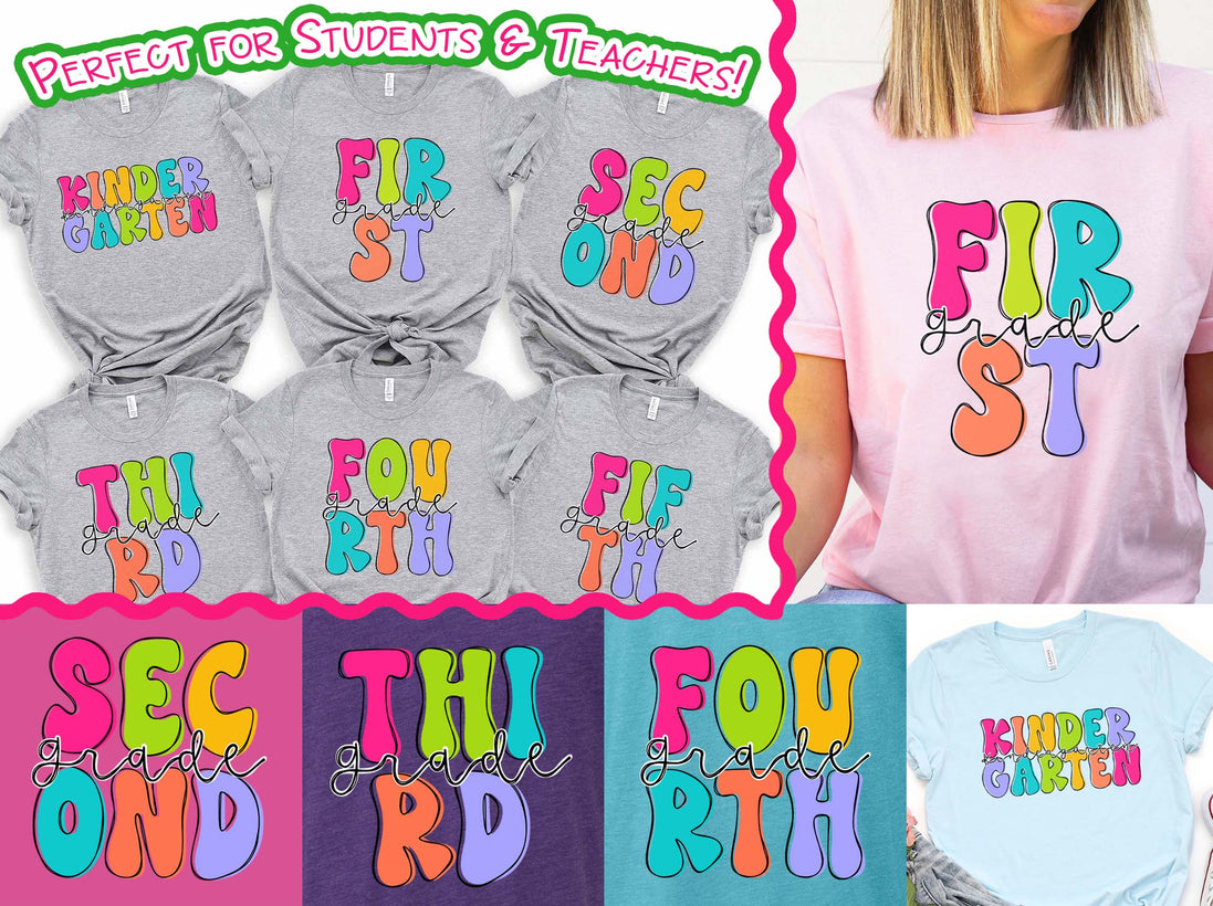 Retro Grade Back To School Student and Teacher Tee
