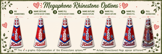 Custom Megaphone Rhinestone Decoration Service💎  *This is for an already decorated Meg!