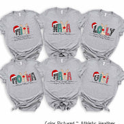 Personalized Christmas Reindeer Names with Kids/Grandkids names Tee or Sweatshirt