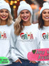 Personalized Christmas Reindeer Names with Kids/Grandkids names Tee or Sweatshirt