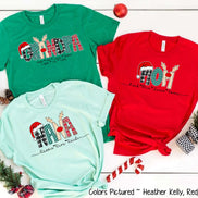 Personalized Christmas Reindeer Names with Kids/Grandkids names Tee or Sweatshirt