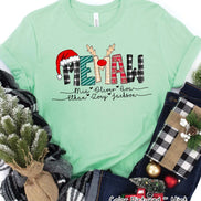 Personalized Christmas Reindeer Names with Kids/Grandkids names Tee or Sweatshirt