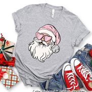Pink Disco Santa Christmas Tee or Sweatshirt