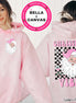 Pink Retro Christmas Vibes Santa 2 Sided Tee or Sweatshirt