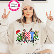 Santa Clause Doodle Christmas Tee or Sweatshirt
