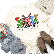 Santa Clause Doodle Christmas Tee or Sweatshirt