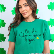 Let the Shenanigans Begin Funny St Patricks Day Tee or Sweatshirt
